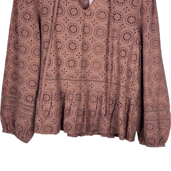 BARBOUR CHERBURY MAPLE EYELET LACE 100% COTTON BLOUSE TOP - Picture 7 of 16